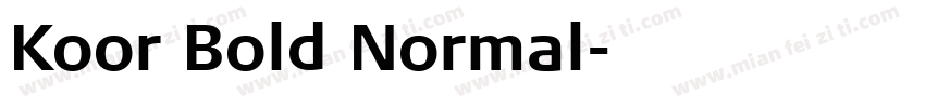 Koor Bold Normal字体转换